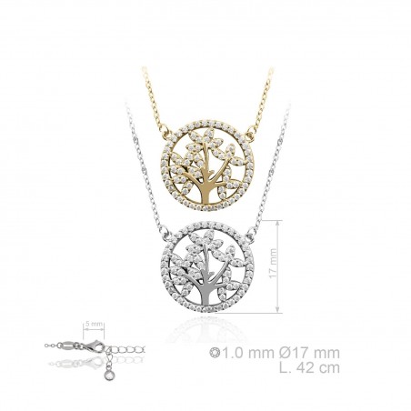 Silver Necklaces with Cubic Zirconium 