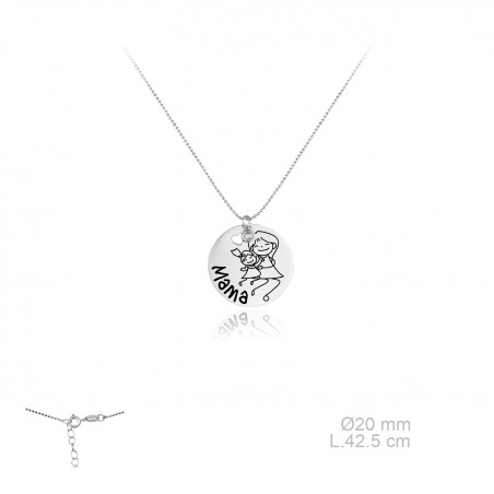 Gargantillas Mamá Plata de Ley