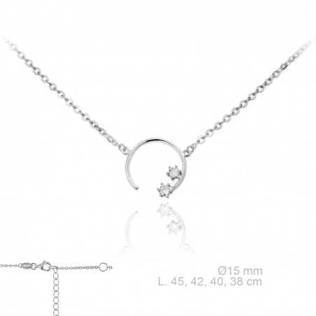 Silver Necklaces with Cubic Zirconium 