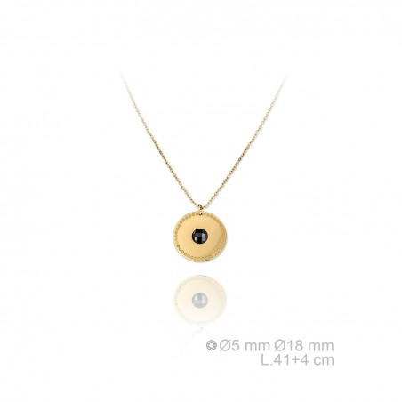 Gargantilha em Prata Esterlina e Zircões (Madrepérola)