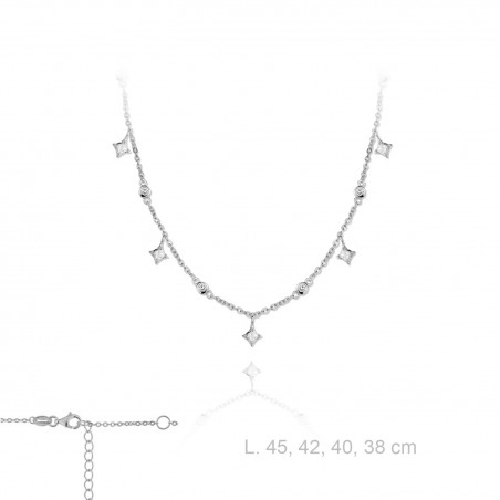 Silver Necklaces with Cubic Zirconium 