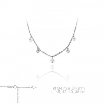 Silver Necklaces with Cubic...