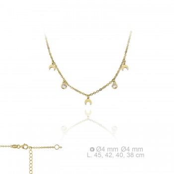 Silver Necklaces with Cubic...