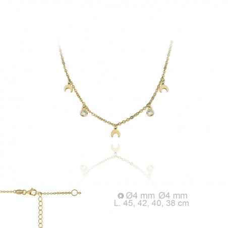 Silver Necklaces with Cubic Zirconium 