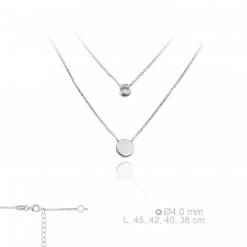 Silver Necklaces with Cubic...
