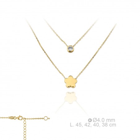 Silver Necklaces with Cubic Zirconium 