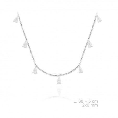 Silver Necklaces with Cubic Zirconium