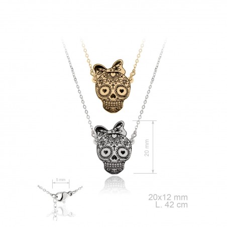Gargantilla Calavera Lazo
