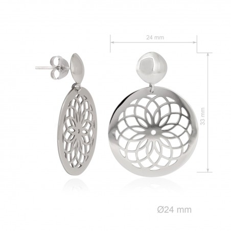 Boucles d'oreilles Argent lisse