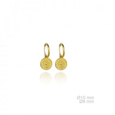 Pendientes Arito Colecc. Monedas Dorad.