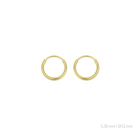 Boucles d'oreilles en Argent | Ø12 mm