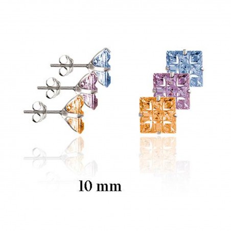 Brincos de Prata Esterlina e Zircônia