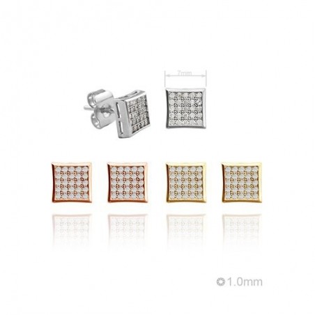 Silver Earrings with Cubir Zirconium 