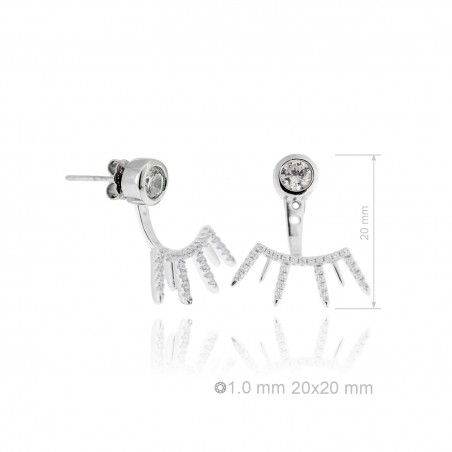 Silver Earrings with Cubir Zirconium 