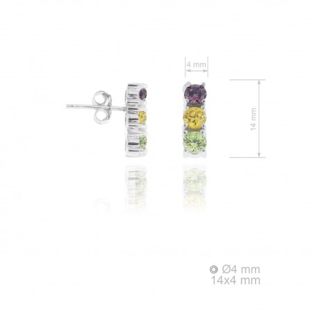 Silver Earrings with Cubir Zirconium 