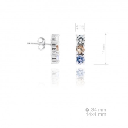 Silver Earrings with Cubir Zirconium 