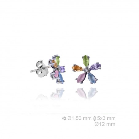 Pendientes Flor Zirc color