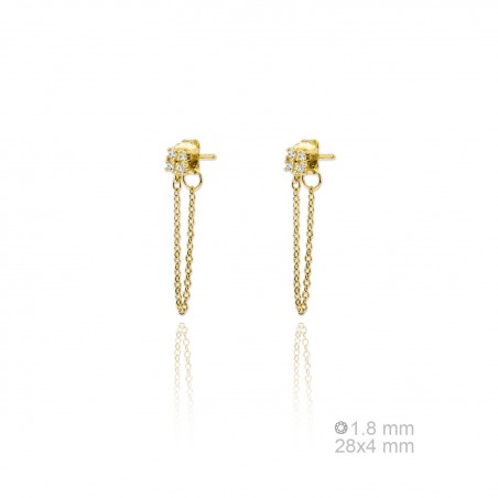 Silver Earrings with Cubir Zirconium 