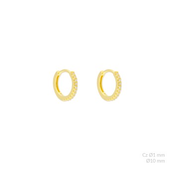 Silver Earrings with Cubir...