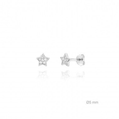 Pendientes de Plata de Ley con Zirconitas 
