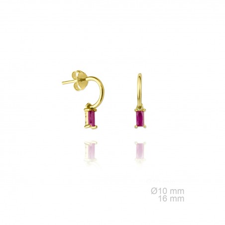 Brincos de Prata Esterlina e Zircônia