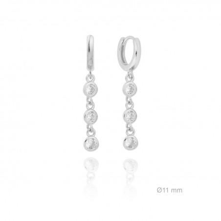 Silver Earrings with Cubir Zirconium