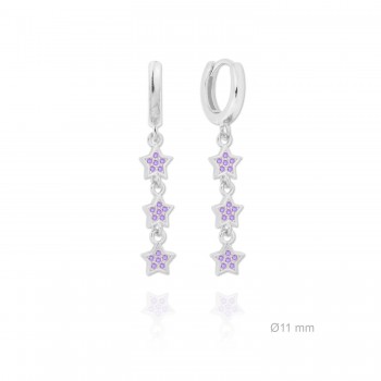 Silver Earrings with Cubir...