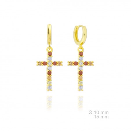 Brincos de Prata Esterlina e Zircônia