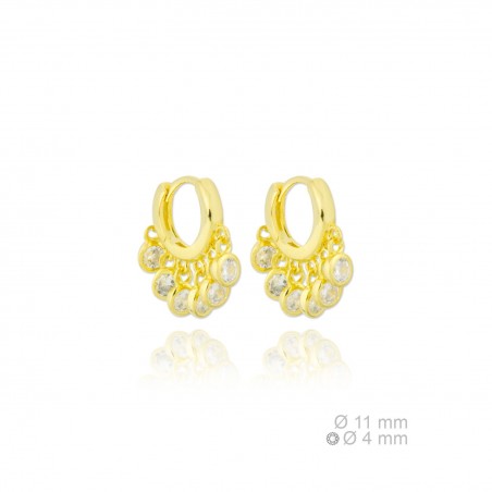 Pendientes de Plata de Ley y Circonita 