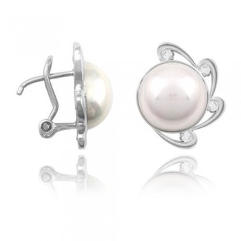 Boucles d'oreilles Perle/Gemme