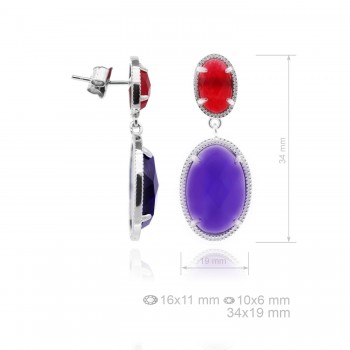 Pendientes circ. piedra...