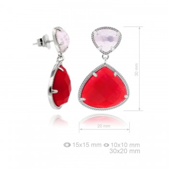 Boucles d'oreilles Perle/Gemme