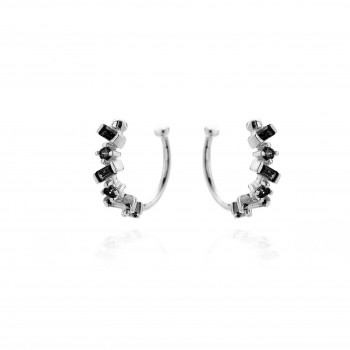 Pendientes Earcuff Circ. Negra