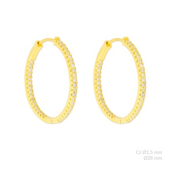 Silver Earrings with Cubir...