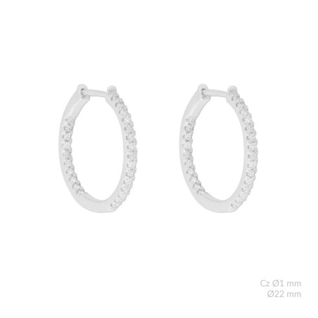 Boucles d'oreilles en Argent | Ø22mm