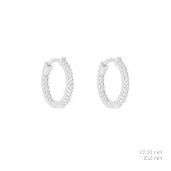Silver Earrings with Cubir...
