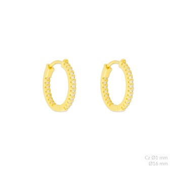 Silver Earrings with Cubir...