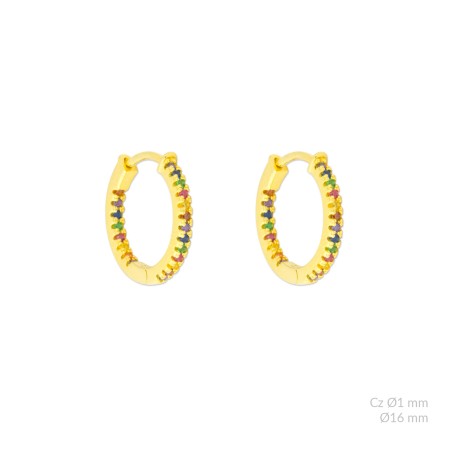 Aros de Plata de Ley y Circonita | Ø16mm