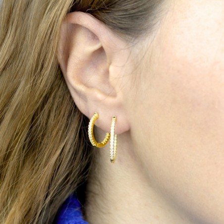 Brincos de Prata Esterlina e Zircônia | Ø16mm