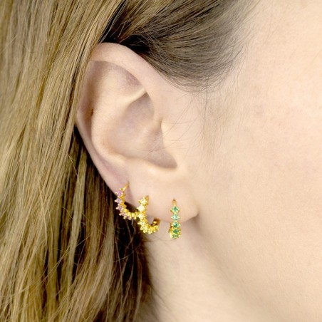 Brincos de Prata Esterlina e Zircônia