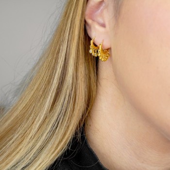 Silver Earrings with Cubir... 2