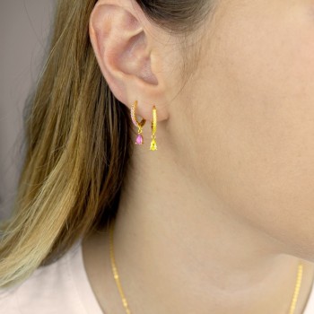 Silver Earrings with Cubir... 2