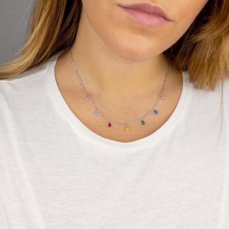 Gargantilla de Plata de Ley y circonitas