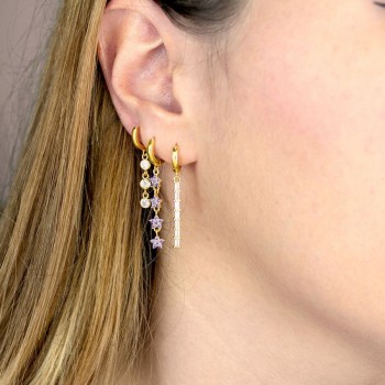 Silver Earrings with Cubir... 2