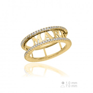 Anillo Personalizada Circ 7mm