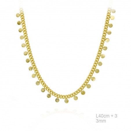 Gargantilla Barbada Dorada Multi-Chapas