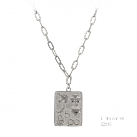 Gargantilla Chapa Rect. Suerte