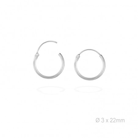 Boucles d'oreilles Argent lisse