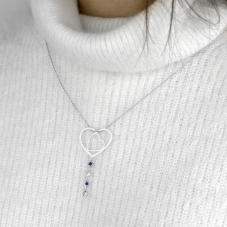 Gargantilha de prata cravejada com zirconias