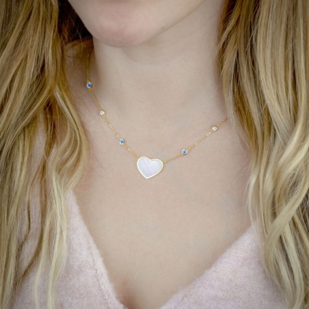 Gargantilha de prata cravejada com zirconias